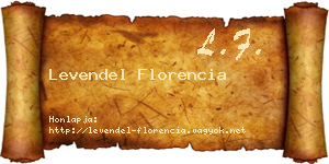 Levendel Florencia névjegykártya